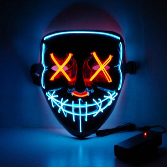 Halloween LED Mask Purge Masks Choice Mascara Costume DJ Party Light To Mixed Color Masque Glow In Dark Cosplay Mask