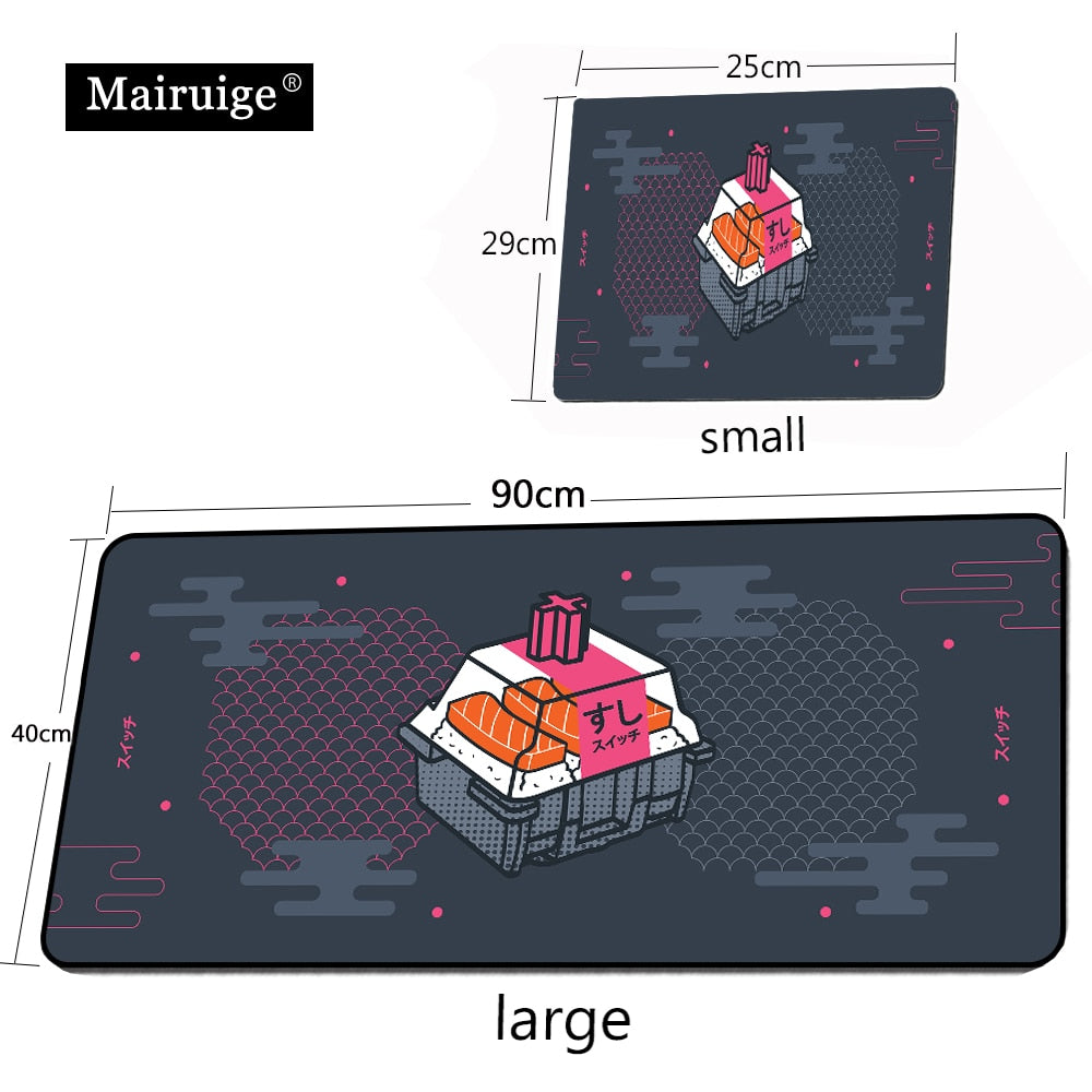 Japanese Sushi Suitchi Carpet Mouse Pad Desktop Mat Extended Desk Mousepad Latop Table Pc Gamer Computer Mat Gaming Game Mat